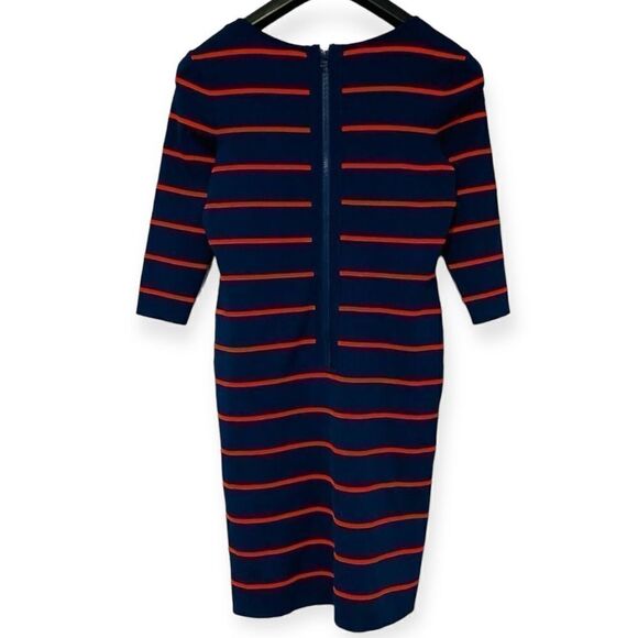 Pink Tartan Red Blue Stripe Bodycon Dress Size Large - Picture 2 of 4